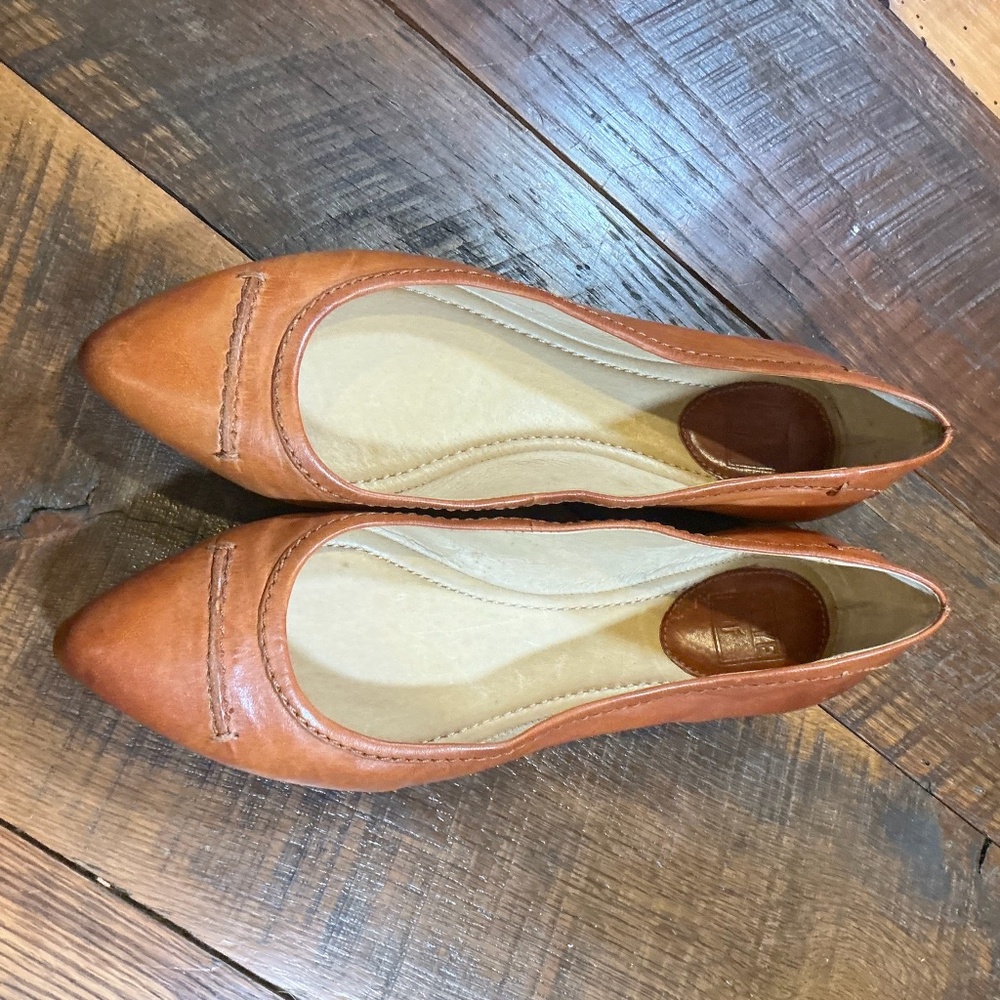 Frye Alicia Ballet Flats Brown Leather Women’s Size 7.5 - Picture 3 of 10